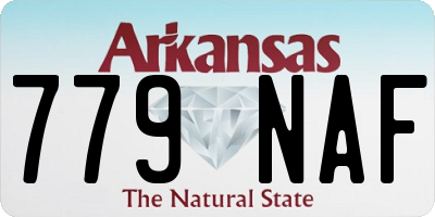 AR license plate 779NAF