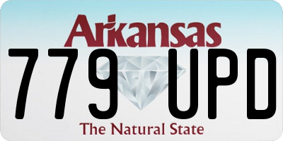 AR license plate 779UPD