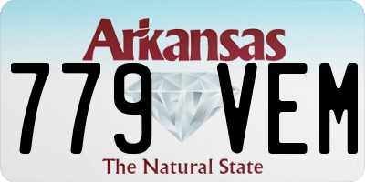 AR license plate 779VEM