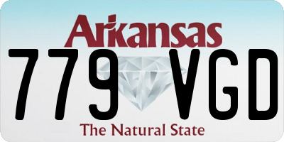 AR license plate 779VGD