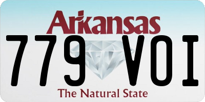 AR license plate 779VOI