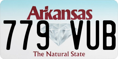 AR license plate 779VUB