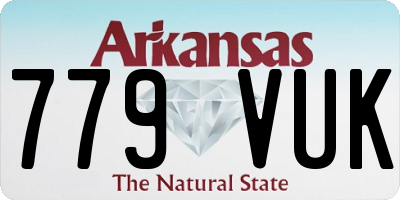 AR license plate 779VUK