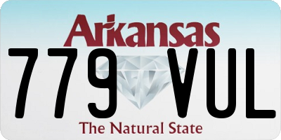 AR license plate 779VUL