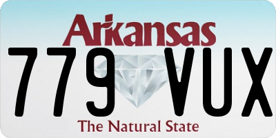 AR license plate 779VUX