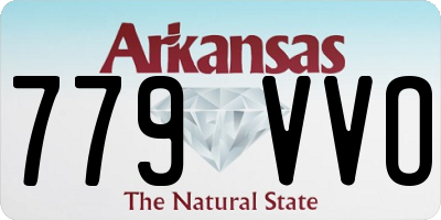 AR license plate 779VVO