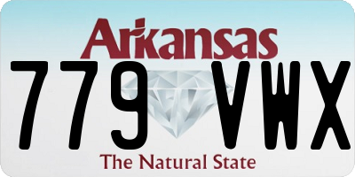 AR license plate 779VWX