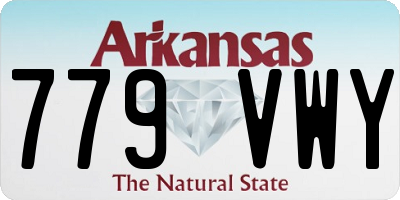 AR license plate 779VWY