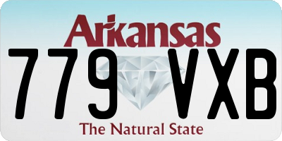 AR license plate 779VXB