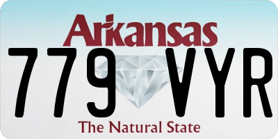 AR license plate 779VYR
