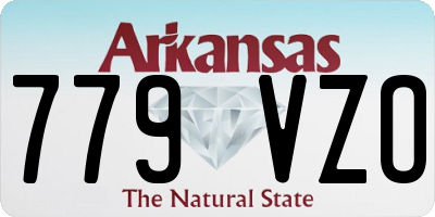 AR license plate 779VZO