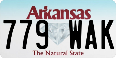 AR license plate 779WAK