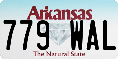 AR license plate 779WAL