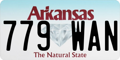 AR license plate 779WAN