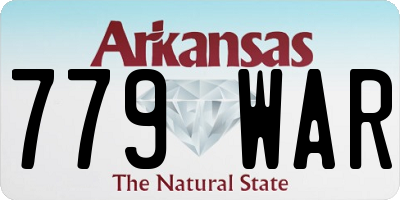 AR license plate 779WAR