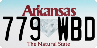 AR license plate 779WBD