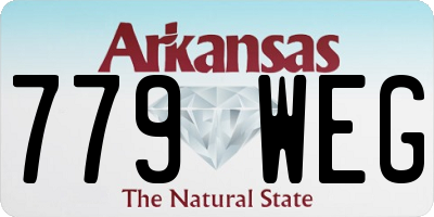 AR license plate 779WEG