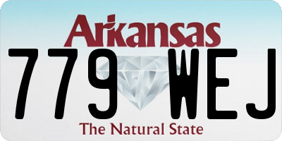 AR license plate 779WEJ