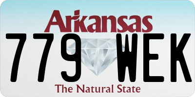 AR license plate 779WEK