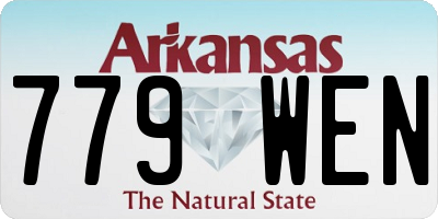 AR license plate 779WEN