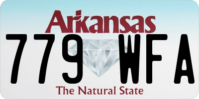 AR license plate 779WFA