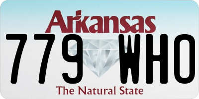 AR license plate 779WHO
