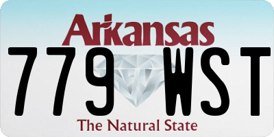 AR license plate 779WST