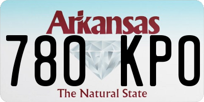 AR license plate 780KPO