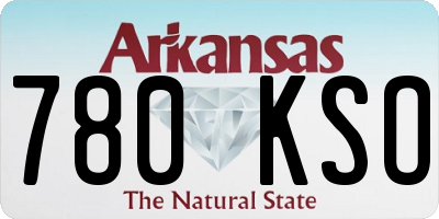AR license plate 780KSO
