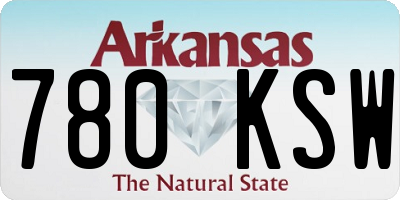 AR license plate 780KSW