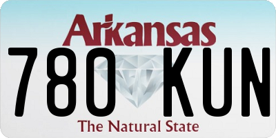AR license plate 780KUN