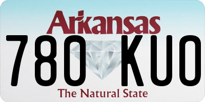 AR license plate 780KUO
