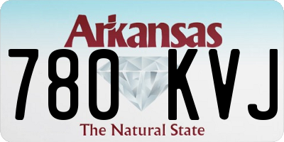AR license plate 780KVJ
