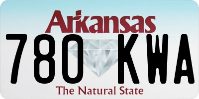 AR license plate 780KWA