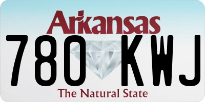 AR license plate 780KWJ
