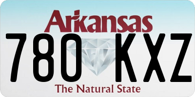 AR license plate 780KXZ