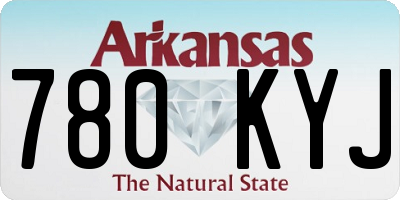 AR license plate 780KYJ