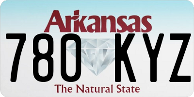AR license plate 780KYZ