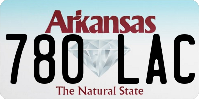 AR license plate 780LAC