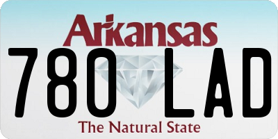 AR license plate 780LAD