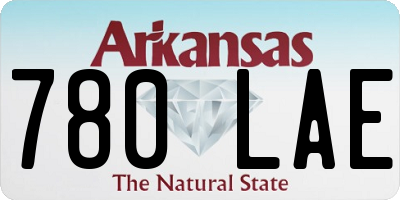 AR license plate 780LAE