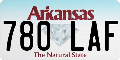 AR license plate 780LAF