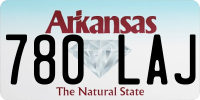 AR license plate 780LAJ