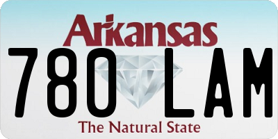 AR license plate 780LAM