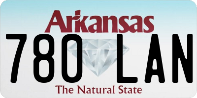 AR license plate 780LAN