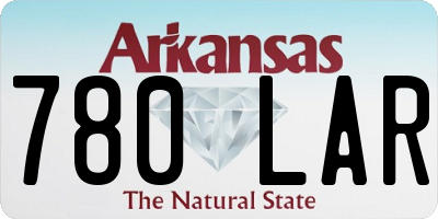 AR license plate 780LAR