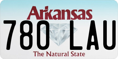 AR license plate 780LAU