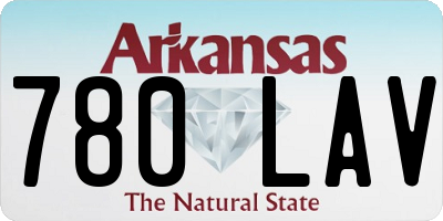 AR license plate 780LAV
