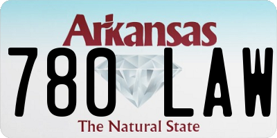 AR license plate 780LAW
