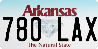 AR license plate 780LAX